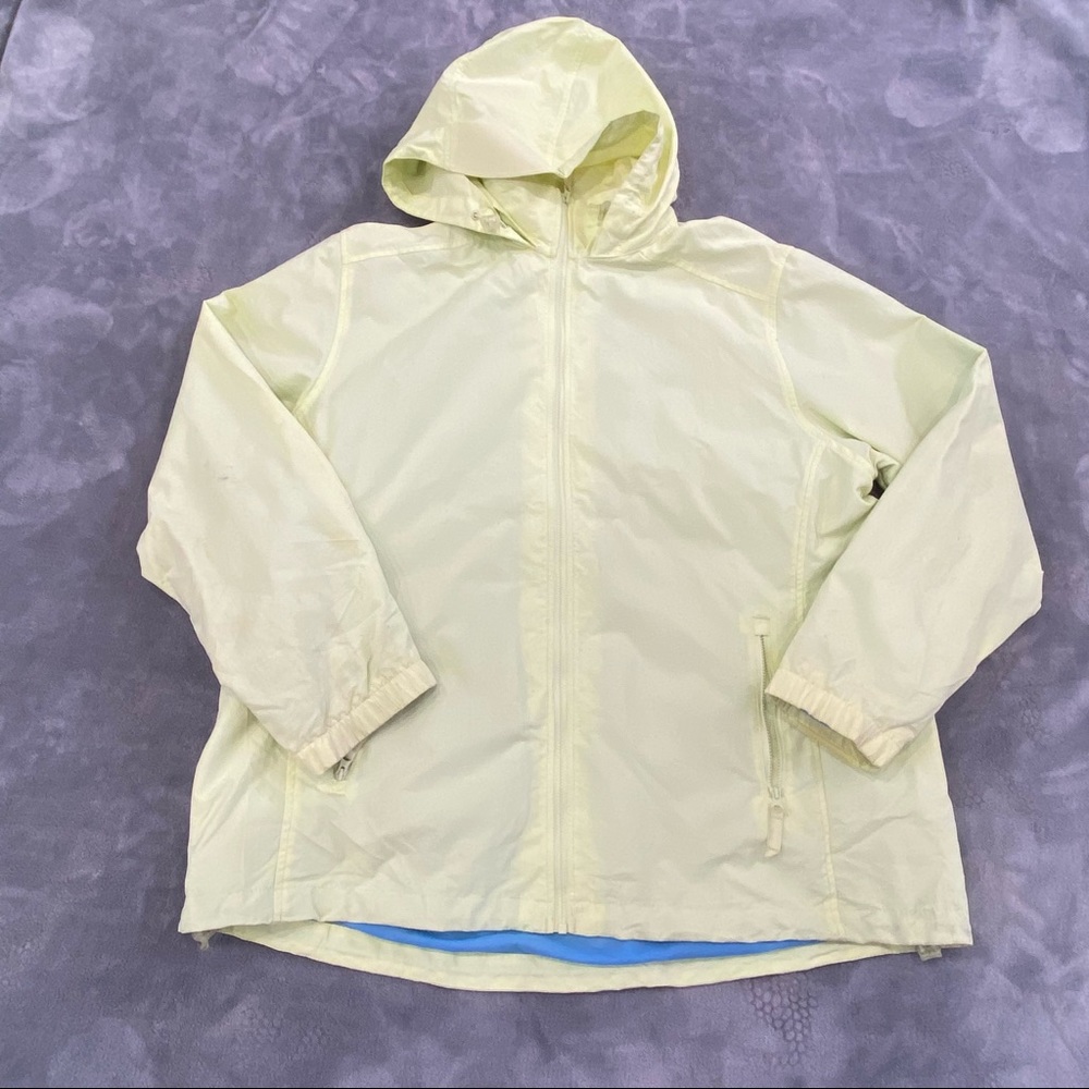 Land’s end windbreaker women lime green XL